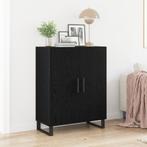 vidaXL Sideboard Zwart Eiken 69,5x34x90 cm Gefabriceerd Hout, Verzenden, Nieuw