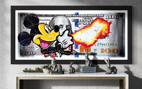 Moabit - Mickey Mouse X My Burning Desire X $100 X Oversized, Antiek en Kunst, Kunst | Schilderijen | Modern