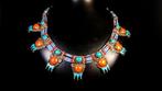 Collier marocain — perles corail et turquoise - Collier, Antiquités & Art