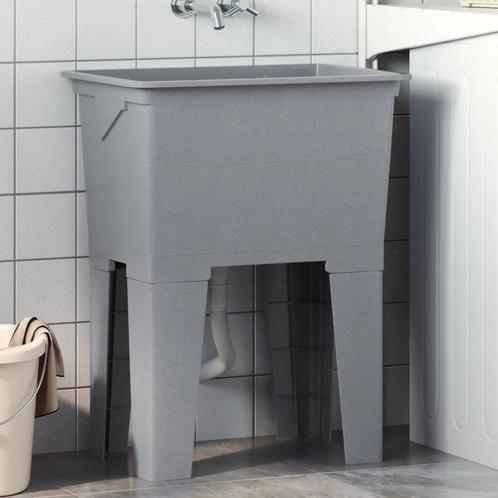 vidaXL Waskuip 59x41x75 cm hars grijs, Huis en Inrichting, Keuken | Keukenelementen, Nieuw, Verzenden