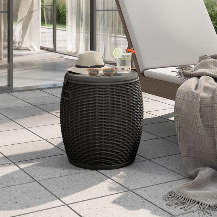 vidaXL Tuinbox 4-in-1 polypropeen zwart, Tuin en Terras, Bergingen en Tuinkasten, Nieuw, Verzenden