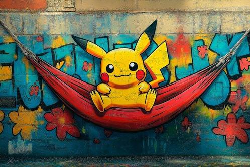 X-Art - Pikachu relaxing Pop Art, Antiek en Kunst, Kunst | Schilderijen | Modern