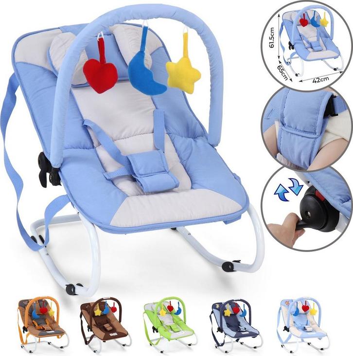 Wipstoel - Babyschommel - Baby Swing -  Blauw - INFANTASTIC, Enfants & Bébés, Relax bébé, Envoi