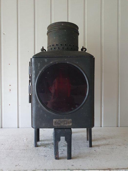 Lantaarn - Metaal - Spoor/scheeps seinlamp, Antiek en Kunst, Antiek | Wandborden en Tegels