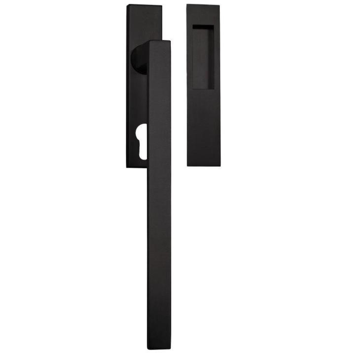 Hef/Schuifdeurbeslag Tavira PC69 met schuifdeurkom rvs zwart, Doe-het-zelf en Bouw, Raamkozijnen en Schuifdeuren, Nieuw, Overige materialen