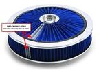 Luchtfilter 14 inch edelbrock high flow blauw, Auto-onderdelen, Nieuw, Verzenden