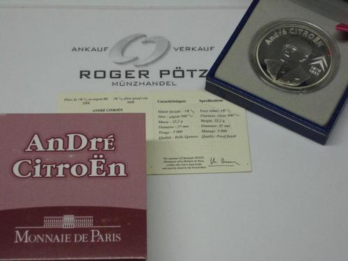 Frankreich 1,50 Euro 2008 Andre Citroen zilver Pp zilver, Postzegels en Munten, Munten | Europa | Euromunten, België, Verzenden