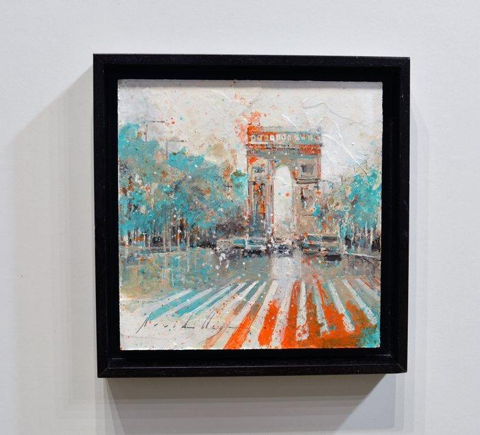 Fernando Arribillaga (1984) - Paseando por Paris, Arco del, Antiek en Kunst, Kunst | Schilderijen | Modern