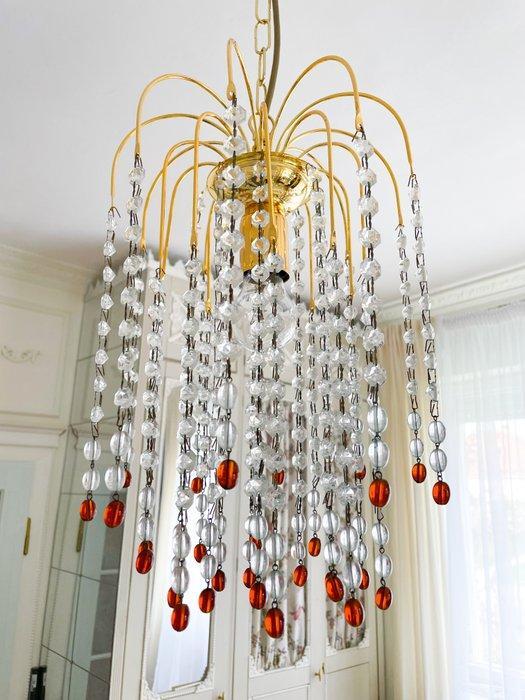 Kroonluchter - Muranoglas - Carmine Red Kristallen, Antiek en Kunst, Antiek | Verlichting
