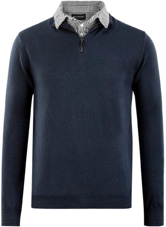 2dekans | Milanoro - Herenpullover met overhemdkraag en, Kleding | Heren, Overige Herenkleding, Ophalen of Verzenden