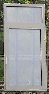 aluminium raam , chassis van 79 x 163  steengrijs, Doe-het-zelf en Bouw, Raamkozijnen en Schuifdeuren, Inclusief glas, Nieuw, Aluminium