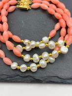 Natuurlijk roze zalm koraal graad A met witte parel, Verzamelen