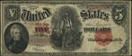 Verenigde Staten. - 5 Dollars 1907 Legal Tender Note Andrew, Postzegels en Munten
