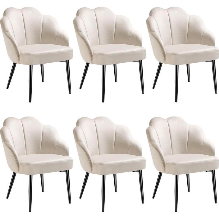 tectake Cocktail stoel Hellen, gestoffeerd met fluwelen bekl, Huis en Inrichting, Stoelen, Verzenden