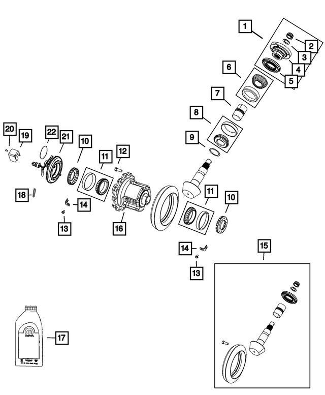 Pinion Nut AAM 11.5, Auto-onderdelen, Transmissie en Toebehoren, Ophalen of Verzenden