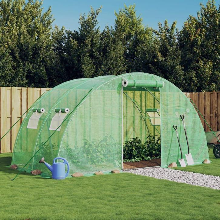 vidaXL Tuinkas met stalen frame 8 m² 4x2x2 m, Tuin en Terras, Kassen, Nieuw, Verzenden