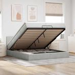 vidaXL Ottoman bed met matras 200x200 cm fluweel lichtgrijs, Huis en Inrichting, Verzenden, Nieuw