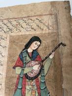 (after) Reza Abbassi - Woman with instrument - 1800, Antiek en Kunst