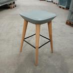 Barkruk – 66 5 cm hoog – Zitvlak 40×40 cm Bruin/Lichtblauw, Ophalen of Verzenden