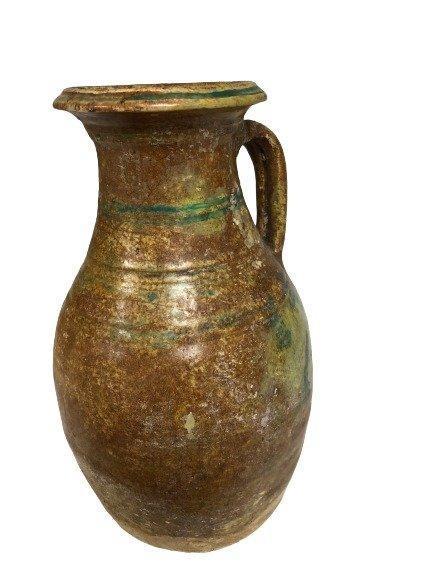 Empire parthe poterie émaillée navire, 26,5 x 13 cm, Verzamelen, Mineralen en Fossielen
