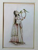 Onbekende kunstenaar - A set of 3 vintage Indian miniature