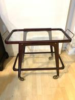 Serveerwagen - Hout, Gelakt messing, Antiek en Kunst