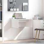vidaXL Aan de muur bevestigd bureau Wit 60 x 45 x 30 cm, Huis en Inrichting, Bureaus, Verzenden, Nieuw