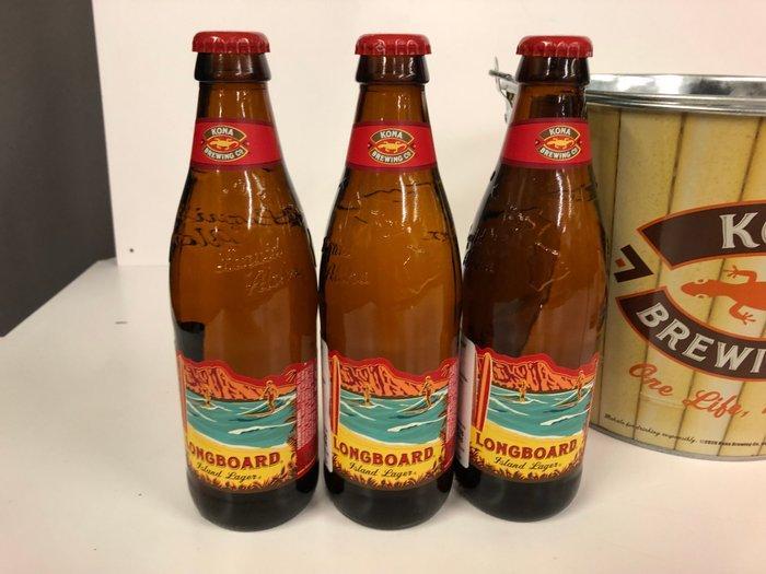 Kona Brewing - Longboard met ijsemmer - 355 ml - 6 flessen, Verzamelen, Wijnen