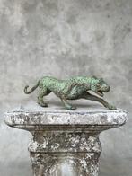 Beeld, Bronze Patinated Hunting Leopard - 32 cm - Brons, Antiek en Kunst