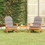 vidaXL 3-delige Loungeset Adirondack massief acaciahout, Tuin en Terras, Verzenden, Nieuw, Loungeset