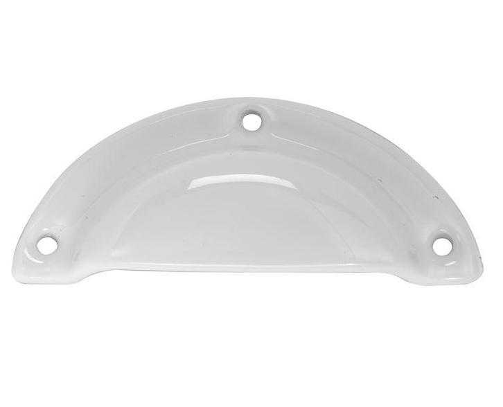 Schelpgreep porselein opschroevend wit, Doe-het-zelf en Bouw, Hang- en Sluitwerk, Klink of Kruk, Nieuw, Overige materialen