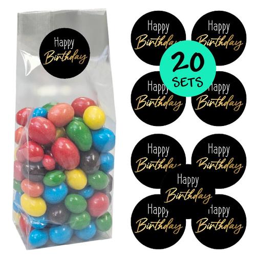 Fako Bijoux® - Uitdeelzakjes Met Sluitstickers - 20 Stickers, Diversen, Cadeauverpakkingen, Verzenden