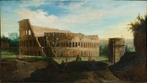 Scuola italiana (XIX) - Veduta del Colosseo e dellArco di