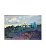 Luis Amer (1943) - NO RESERVE - Seascape with boats