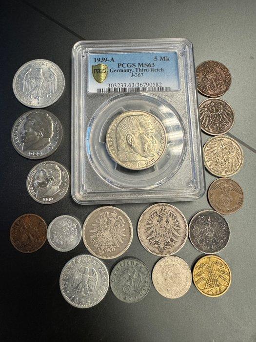 Duitsland. Marks (17 coins) (Zonder Minimumprijs), Postzegels en Munten, Munten | Europa | Niet-Euromunten