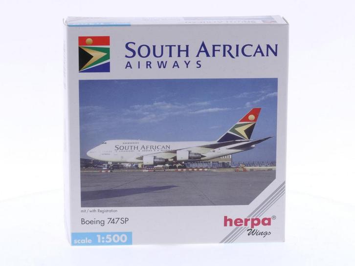 Schaal 1:500 Herpa 511872 South African Airways - Boeing..., Hobby en Vrije tijd, Modelbouw | Vliegtuigen en Helikopters, Gebruikt