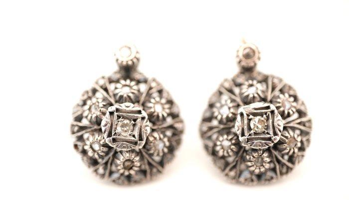 Oorbellen - 19.2 kt. Geel goud - Diamanten, Handtassen en Accessoires, Oorbellen