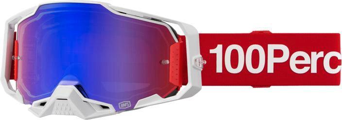 100% Armega Crossbril Corbin - Red / Blue mirror lens ( 2025, Motoren, Onderdelen | Overige, Verzenden