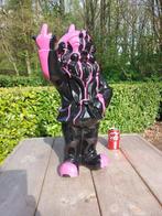 Beeld, large black garden gnome 65 cm high - 65 cm -
