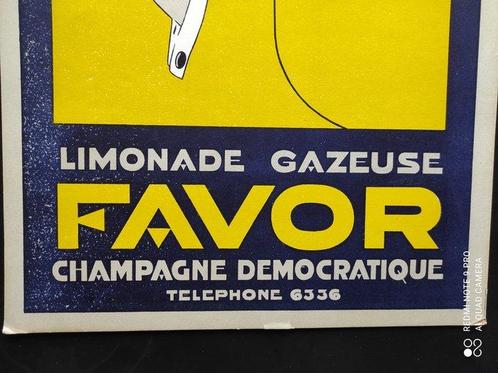 sconosciuto - Favor - Limonade Gazeuse Art Deco - Jaren 1930, Antiek en Kunst, Kunst | Tekeningen en Fotografie