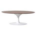 Salontafel Tulip Table Oval Bovenblad walnoot Onderstel wit, Huis en Inrichting, Verzenden, Nieuw