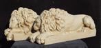 sculptuur, Coppia leoni dal modello di Canova - 31 cm -