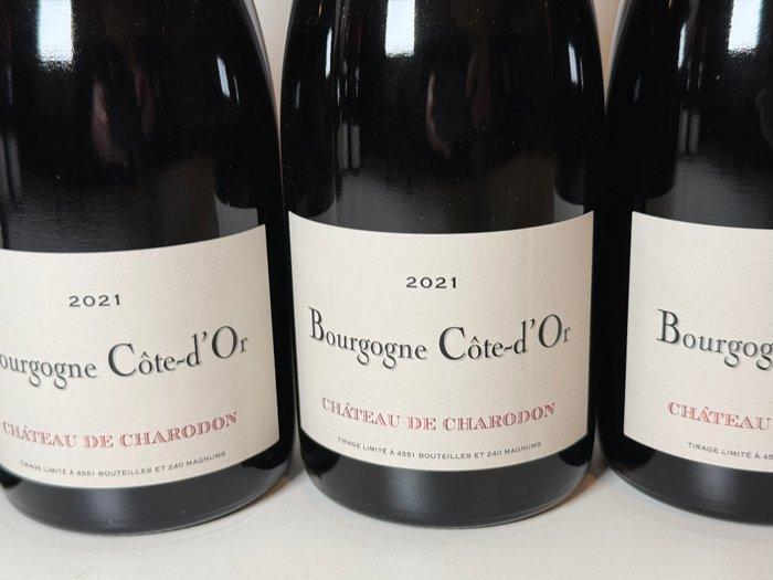 2021 Château de Charodon - Bourgogne Côte-dOr - 5 Fles, Verzamelen, Wijnen