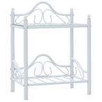 vidaXL Nachtkastjes 45x30,5x60 cm staal en gehard glas wit, Huis en Inrichting, Slaapkamer | Nachtkastjes, Verzenden, Nieuw