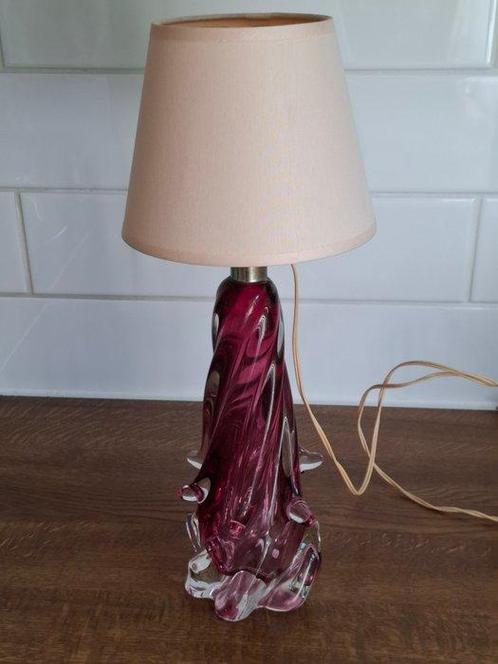 Val Saint Lambert - Lampe - Cristal - Vintage 30 cm 1960, Antiek en Kunst, Antiek | Verlichting