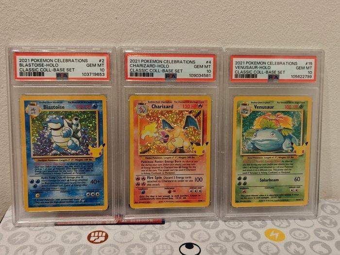Pokémon - 3 Graded card - PSA 10 GEM MINT Charizard,, Hobby en Vrije tijd, Verzamelkaartspellen | Pokémon