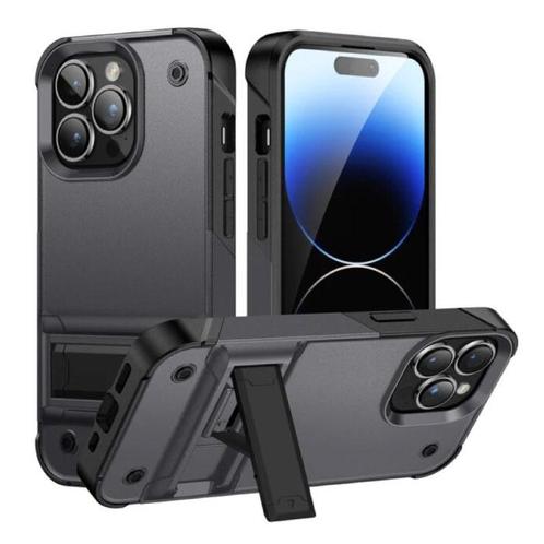 iPhone 11 Pro Armor Hoesje met Kickstand - Shockproof Cover, Telecommunicatie, Mobiele telefoons | Hoesjes en Screenprotectors | Apple iPhone