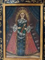 Scuola di cuzco (XIX) - Madonna con Bambino, Antiek en Kunst