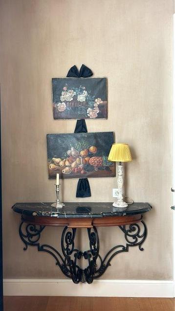 Wandtafel (2) - Hout, Marmer, Metaal