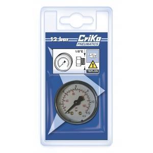 Criko manometer 12 bar rugaanslag 1/8 inch Ø39mm, Bricolage & Construction, Compresseurs